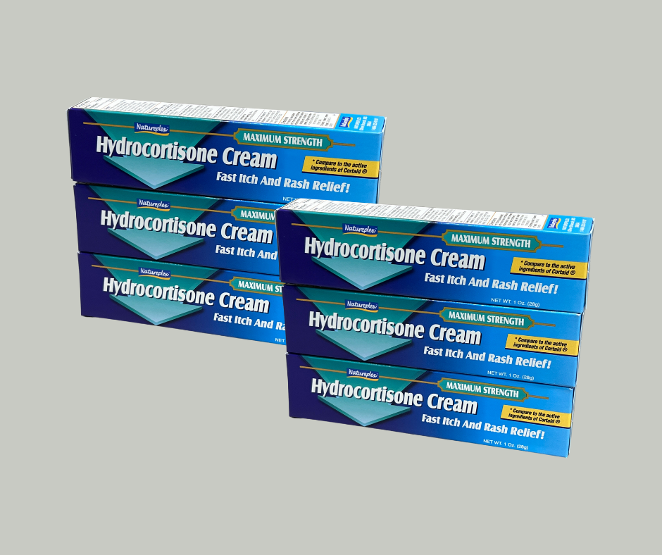 ZA@ NATUREPLEX Hydrocortisone 150 of 6-PACK! Max Strength Fast Itch/Rash Relief 1 oz 09/24 (New)
