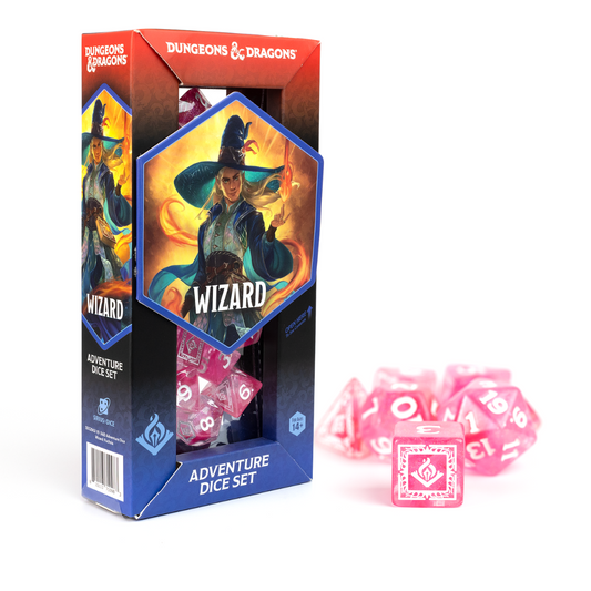 D&D Adventure Dice Set - Wizard Edition | Fuchsia 16pc Collection