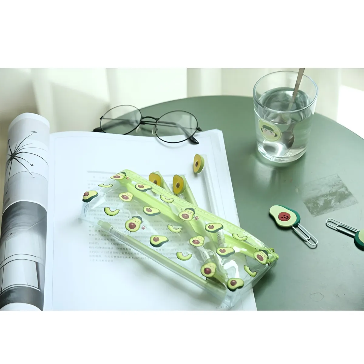 Cute Kawaii Avocado Pencil Case