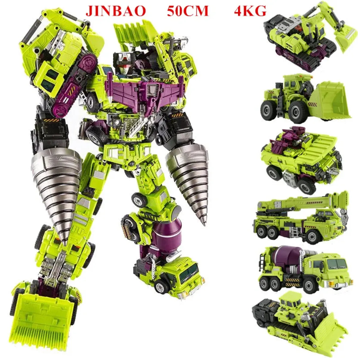 Jinbao 5-in-1 Big Transformation Predaking Anime Robot Action Figure