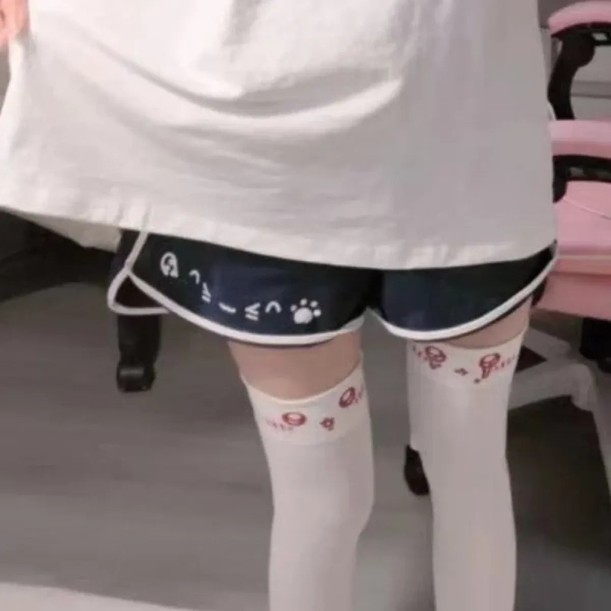 Harajuku Cat Print Summer Shorts
