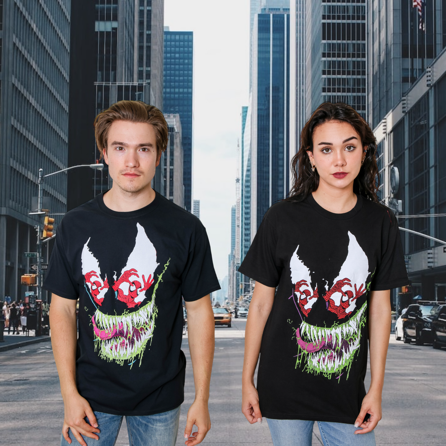 Spider-Man Venom Reflections Erik Larsen Marvel Adult T Shirt