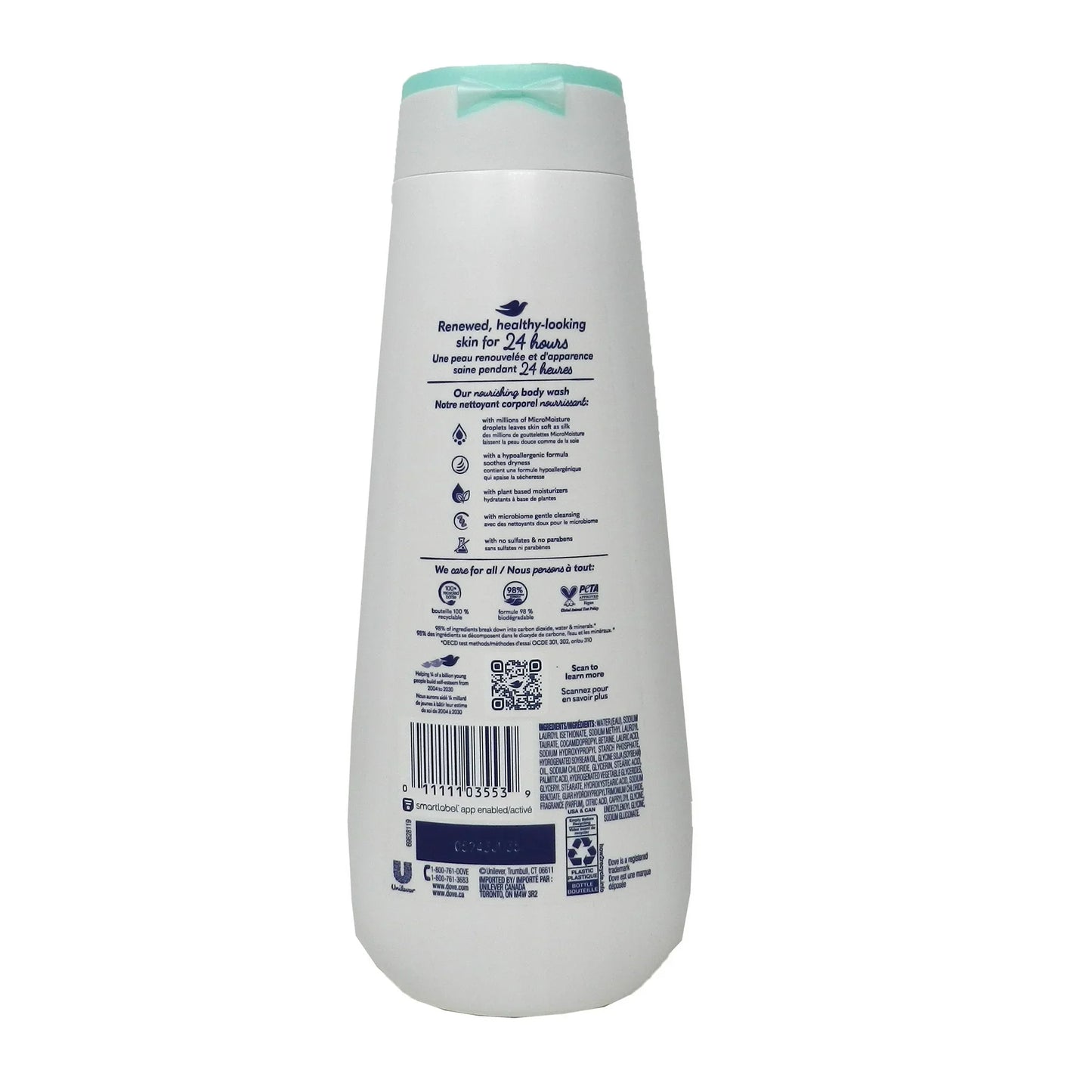 Dove Sensitive Body Wash, 23 fl oz, 3 Pack