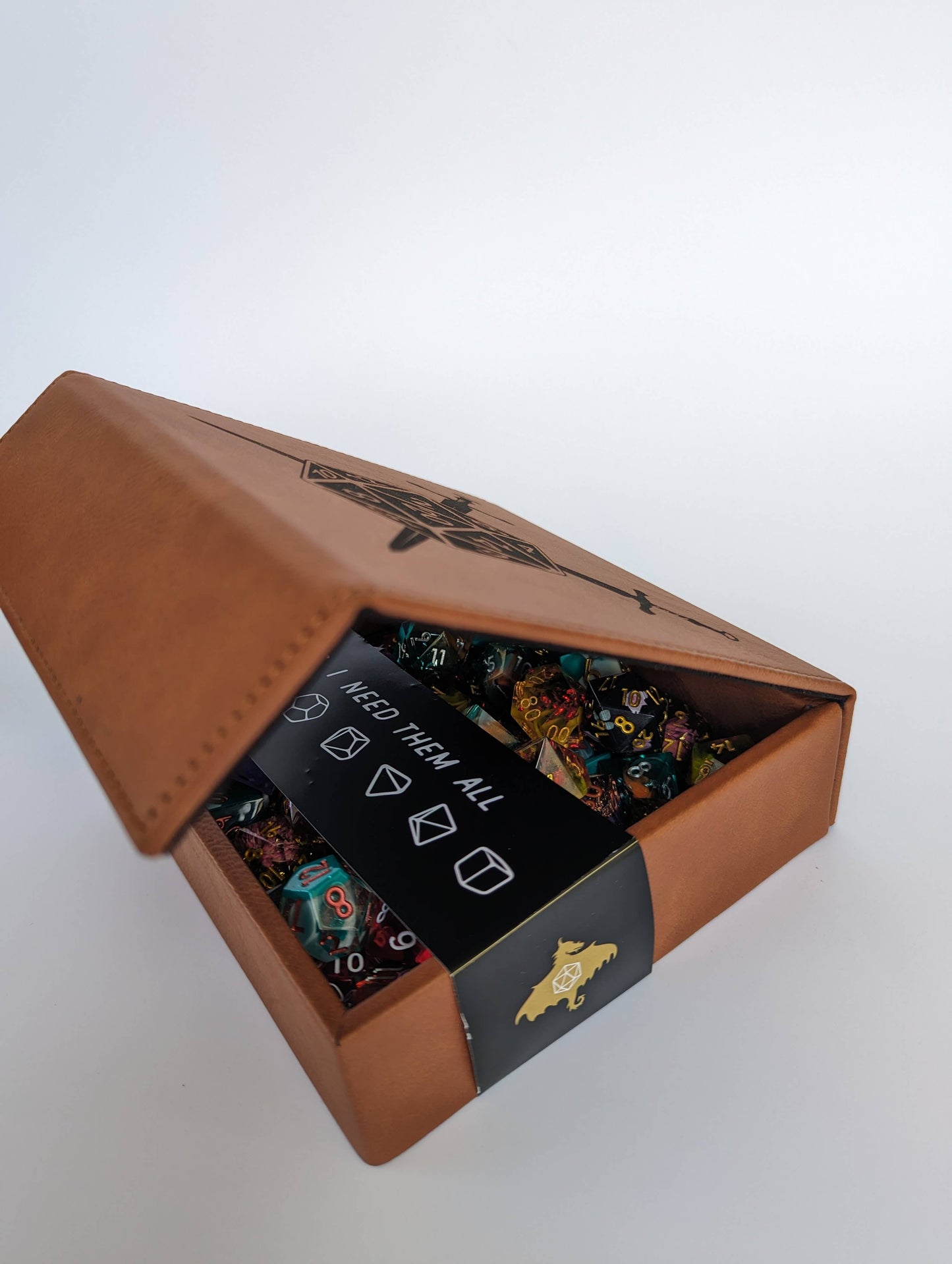 D20 Swords - Vegan Leather Dice Box
