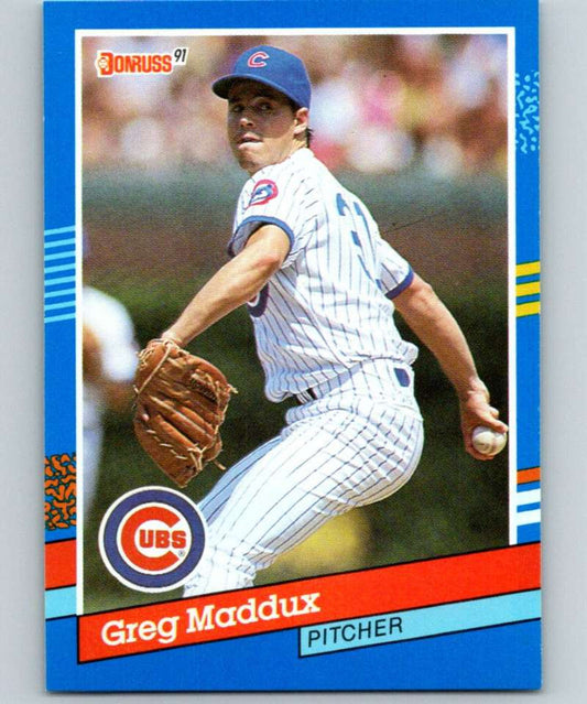 1991 Donruss Blue Greg Maddux #374 Chicago Cubs