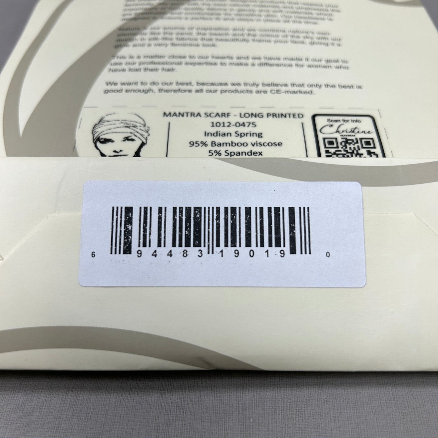 CHRISTINE HEADWEAR Mantra Scarf Long Printed Indian Spring 1012-0475 (New)