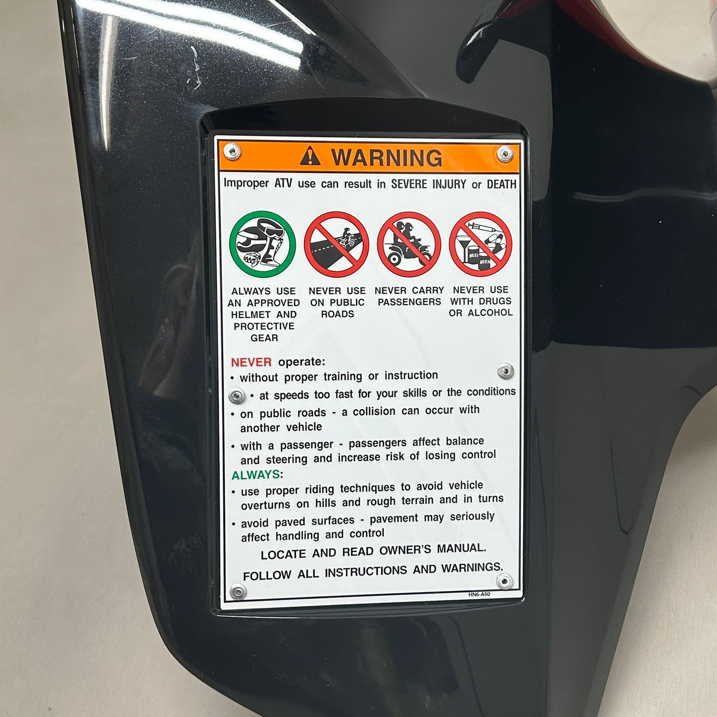 HONDA TRX ATV Left Front Fender Set Type 4 2020-21 61250-HS1-A10ZB (New)