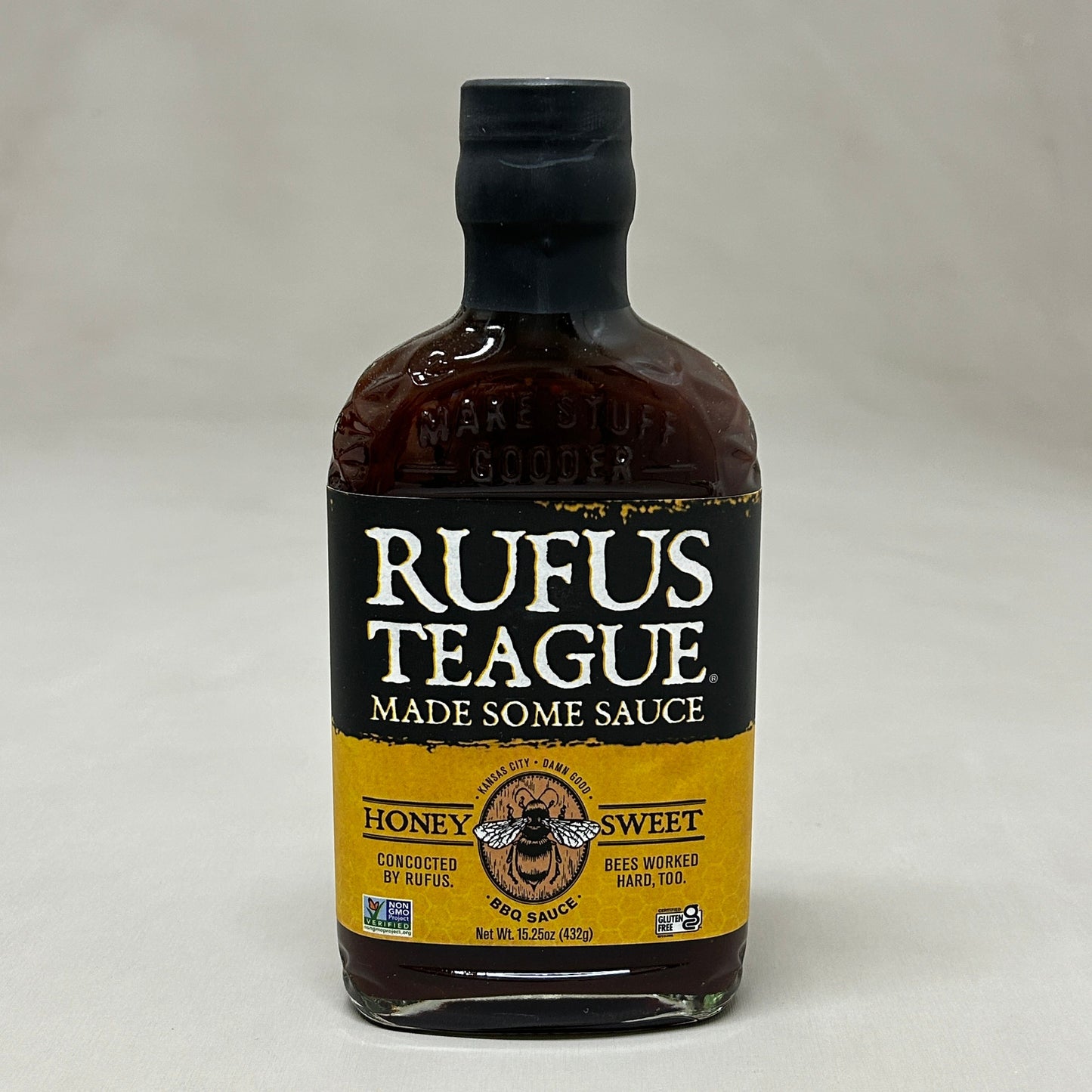 RUFUS TEAGUE 6-PACK! Honey Sweet BBQ Sauce 15.25 oz Gluten Free Non GMO Exp 06/25 (New)