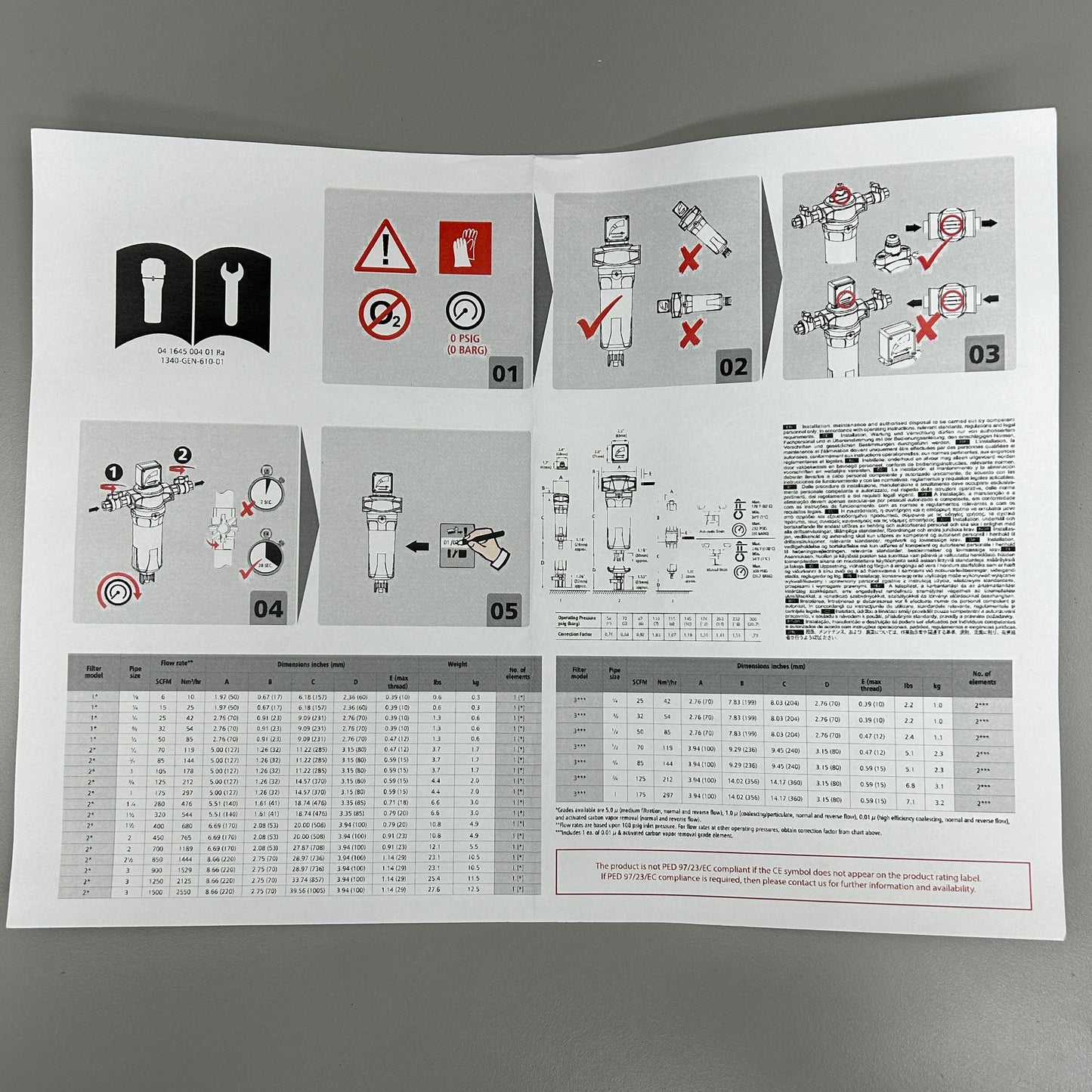 NANO NF 1000 M1 COALESCING FILTER ASSEMBLY 1000 SCFM, 3" NPT (New)