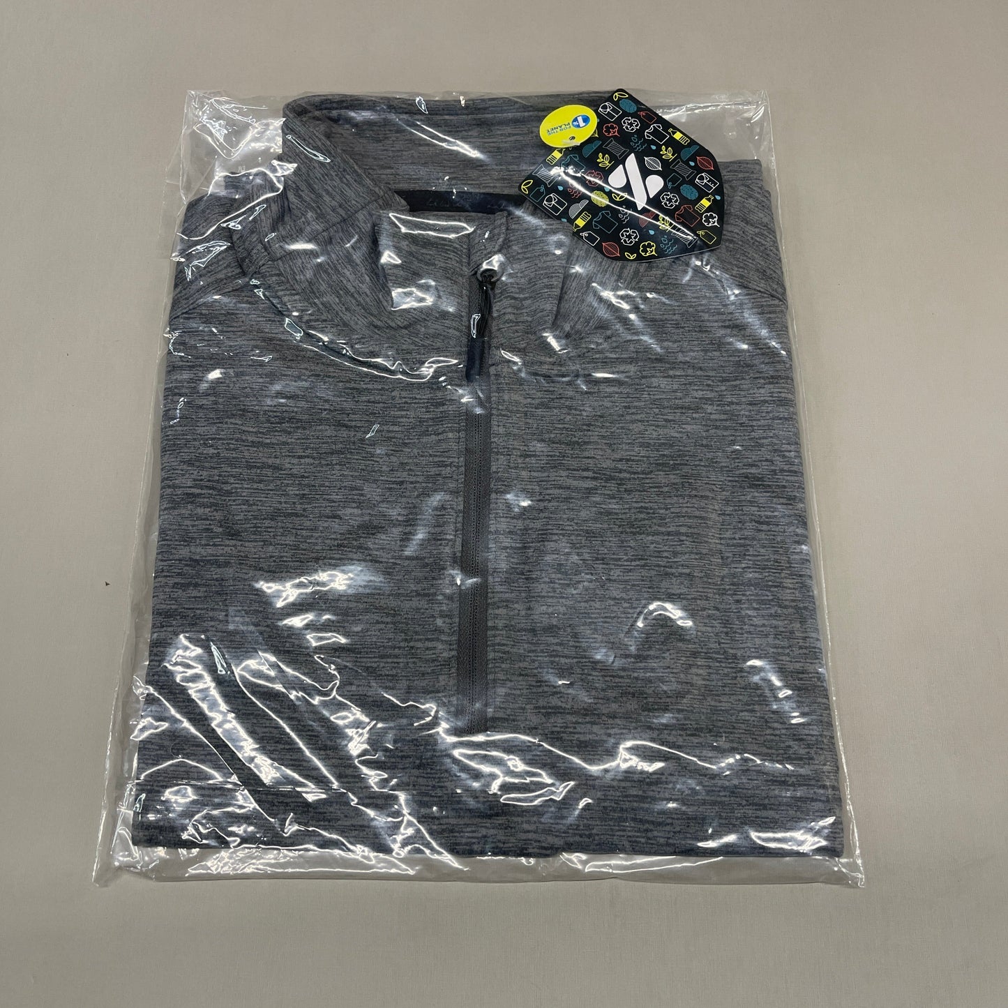 ZUSA Pull Over Shirt Long Sleeve Brisk Quarter Zip Women's Sz M Charcoal Heather (New)