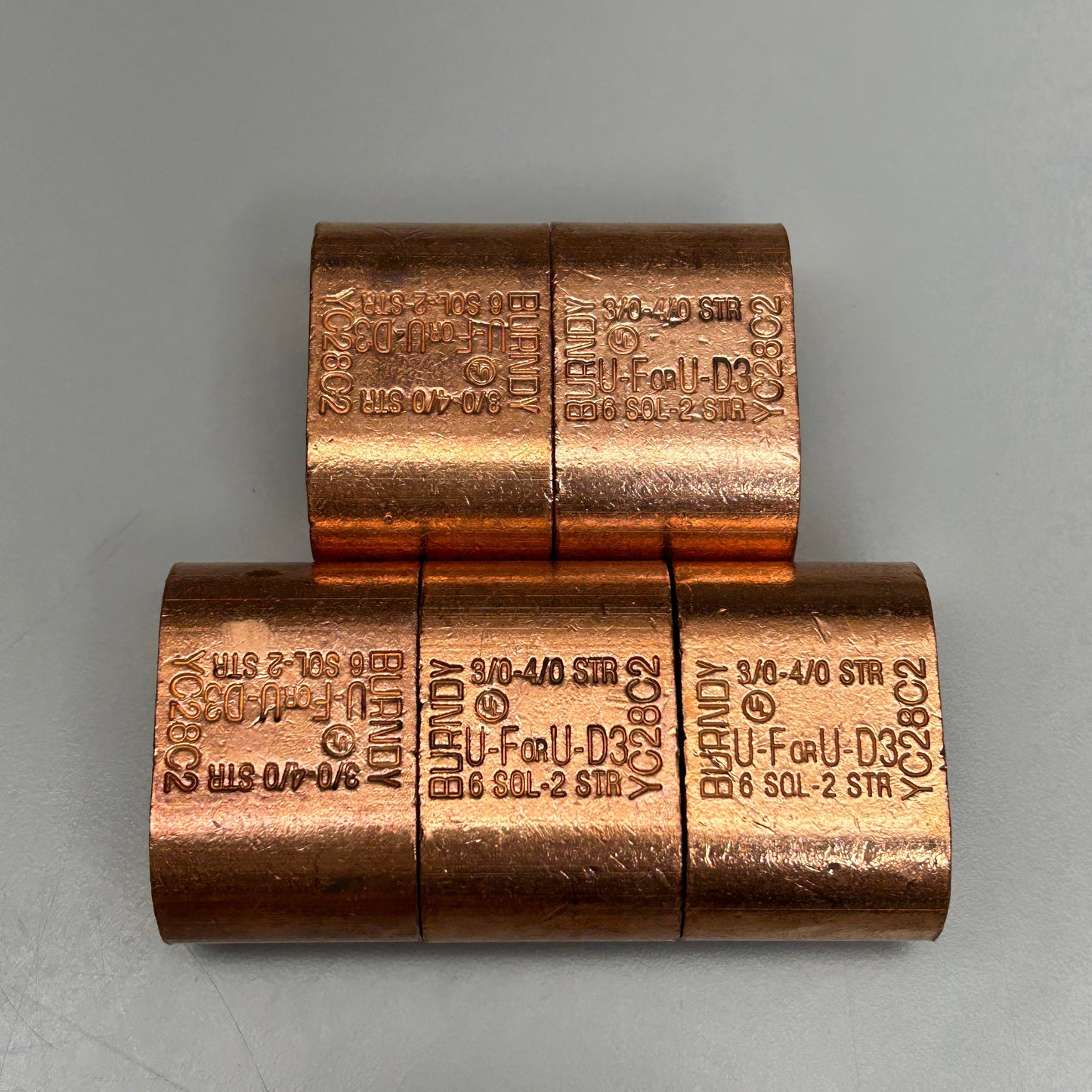 BURNDY 5-PACK Copper Tap Connectors YC28C2 (New)