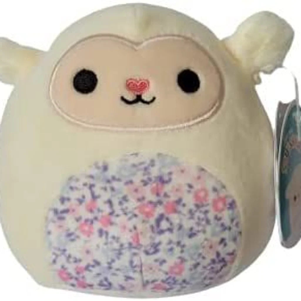 Squishmallows Sophie the Lamb with Pink Floral Belly 5" Fluffy Cracker Barrel Easter 2022 Exclusive Stuffed Plush