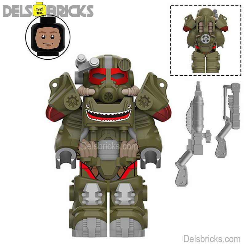 Fallout T60 Power Armor Lego Minifigures Custom video Game Toys 2-4