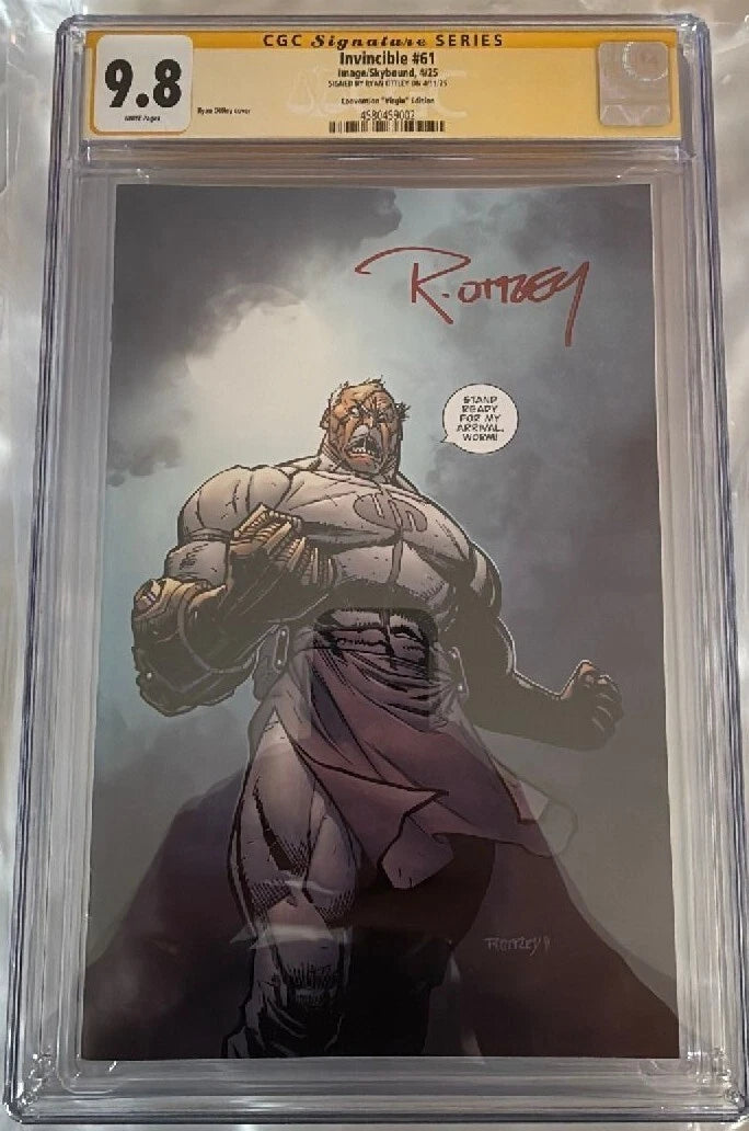 INVINCIBLE #61 CGC 9.8 VIRGIN FOIL C2E2 Exclusive SIGNED RYAN OTTLEY