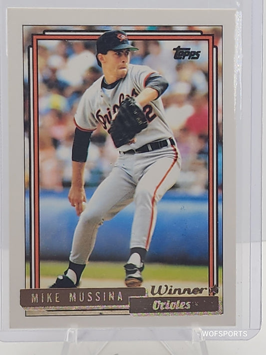1992 Topps Winner Mike Mussina #242 Baltimore Orioles