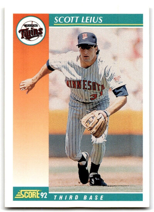 1992 Score Scott Leius #320 Minnesota Twins