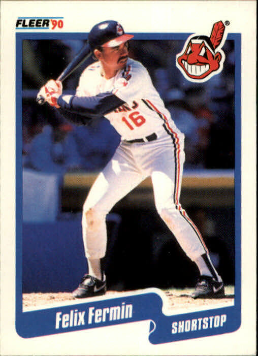 1990 Fleer Felix Fermin #492 Cleveland Indians