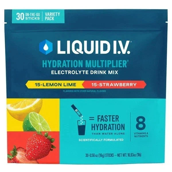 Liquid I.V. Hydration Multiplier Strawberry Lemon Lime 27 Stick Packs
