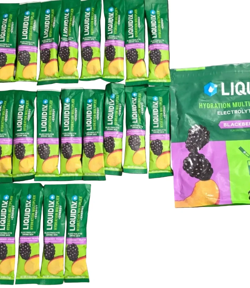 Liquid I.V Electrolyte Drink Mix Hydration Blackberry Peach 26ct x 16g