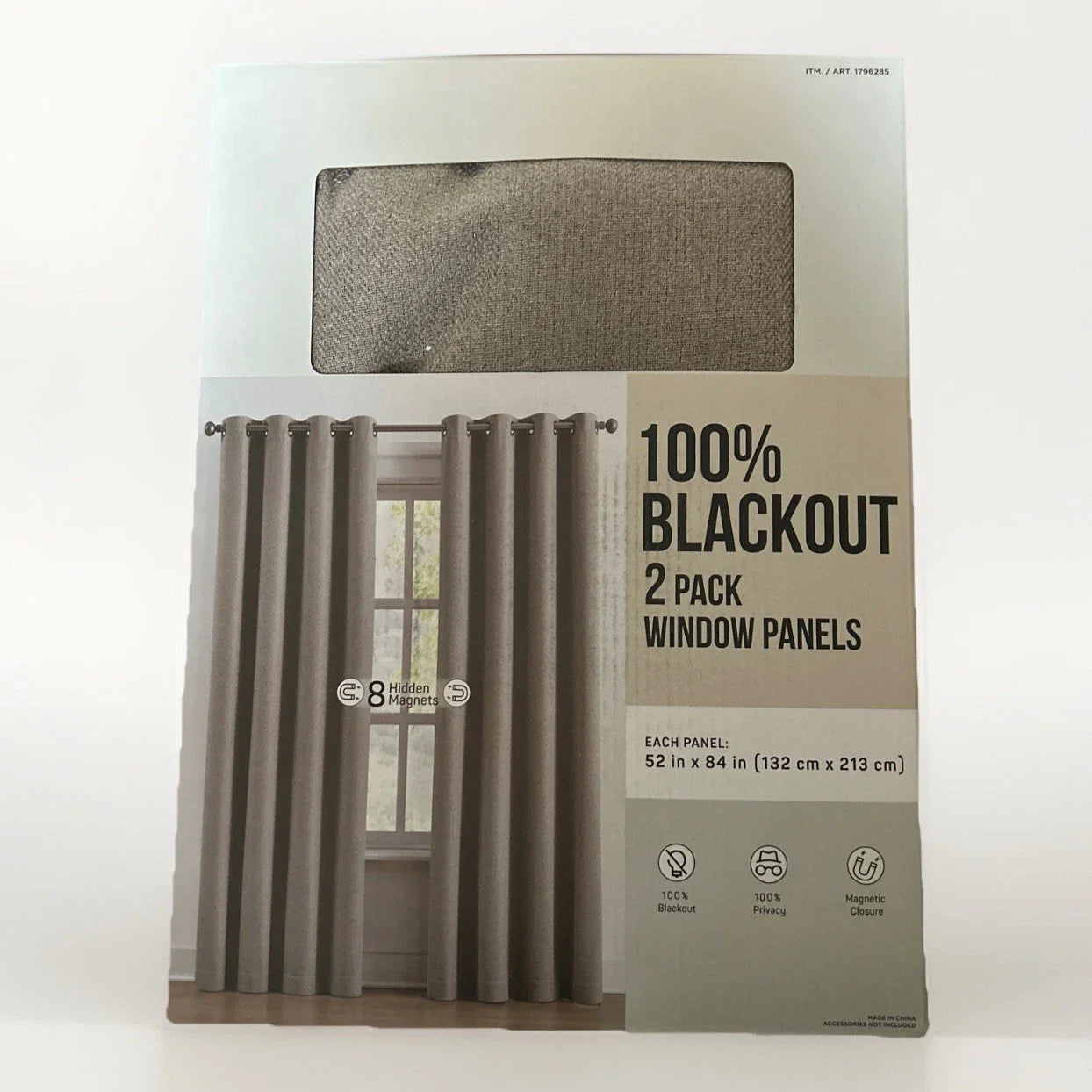 Piper Blackout Window Panels/Curtains Beige 52" x 84" 2-pack