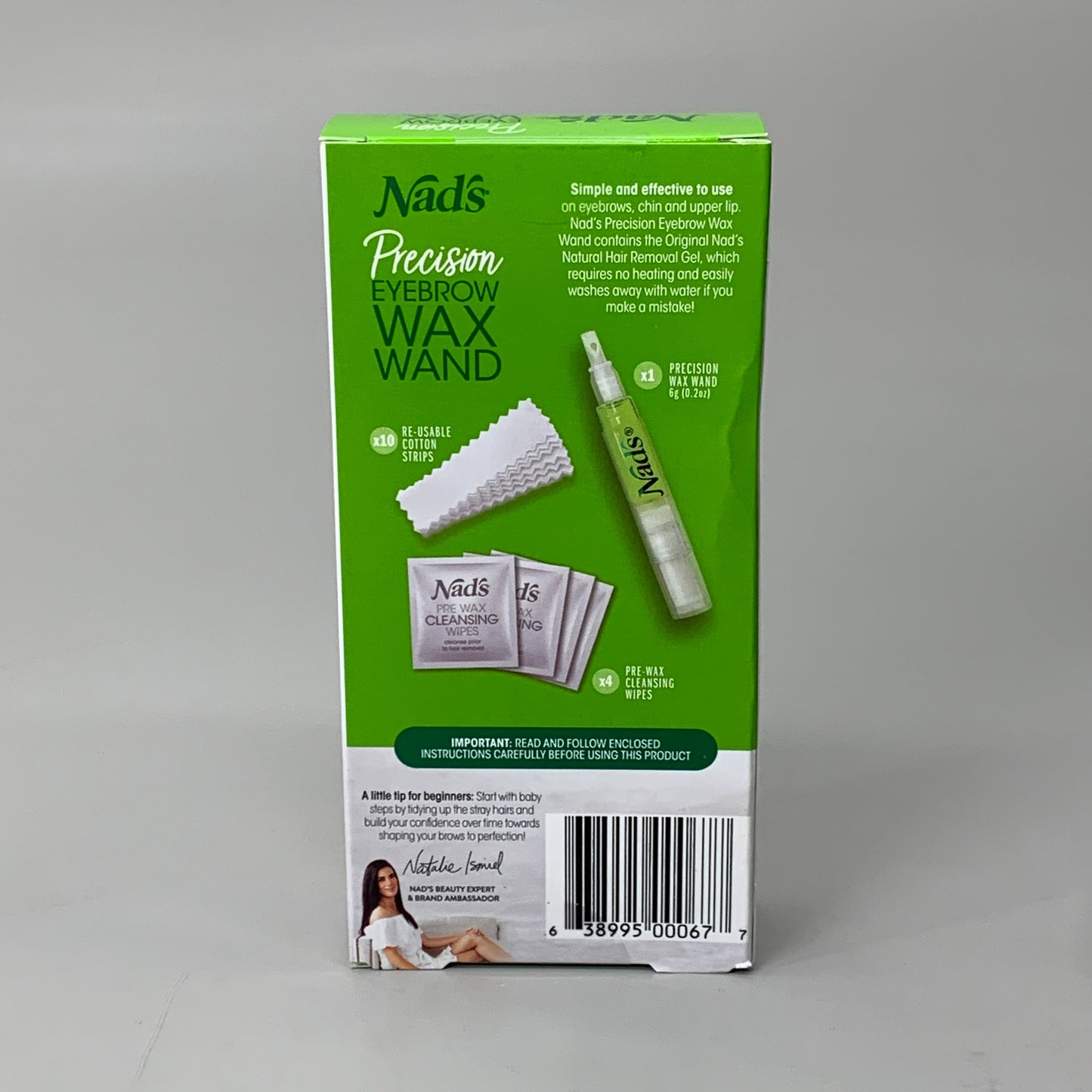 NADS 3PK Precision Eyebrow Wand Waxing Kit Soothing Honey 0.2oz 0677EN06