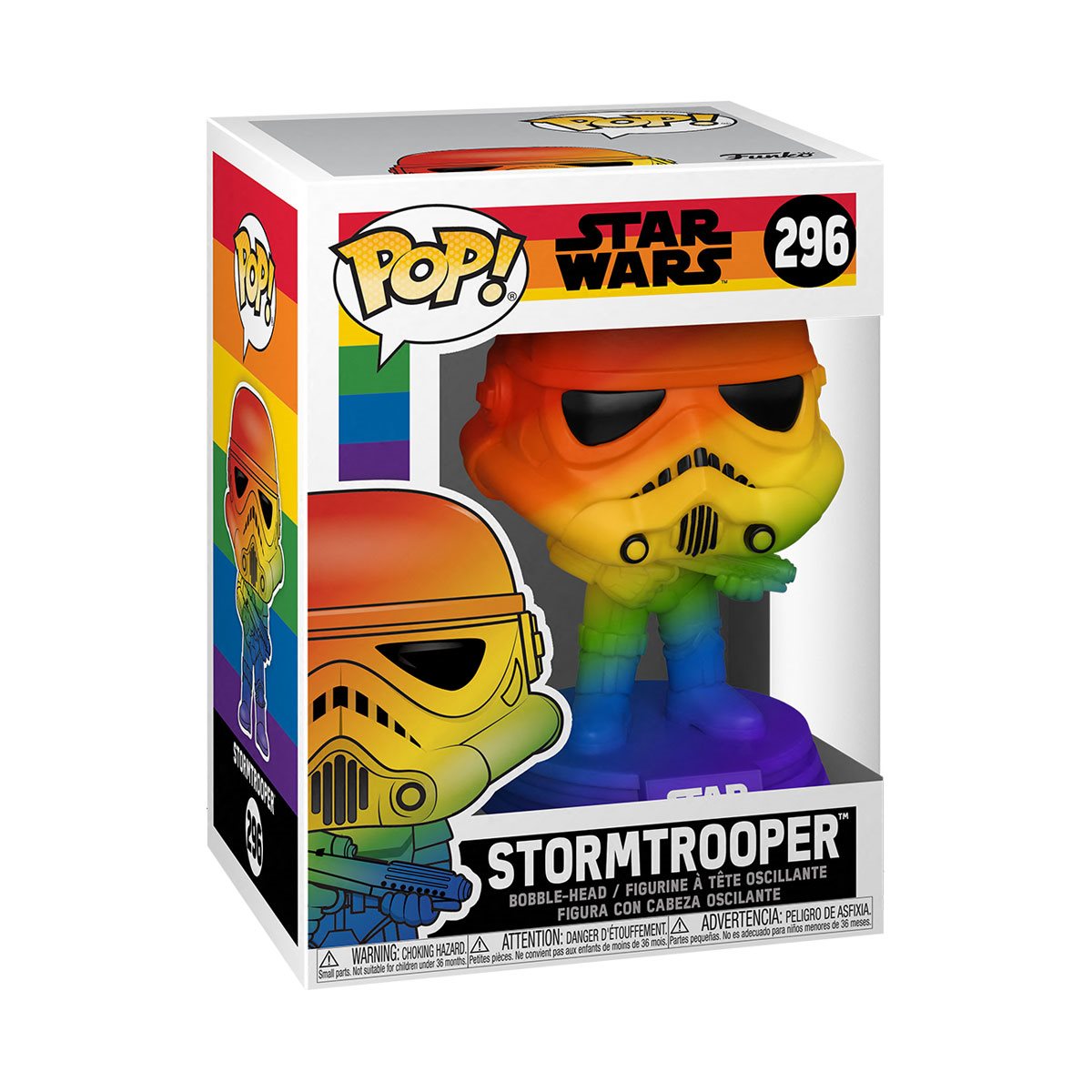 Star Wars Stormtrooper Pride 2021 Rainbow Funko Pop! Vinyl Figure #296 NOT MINT