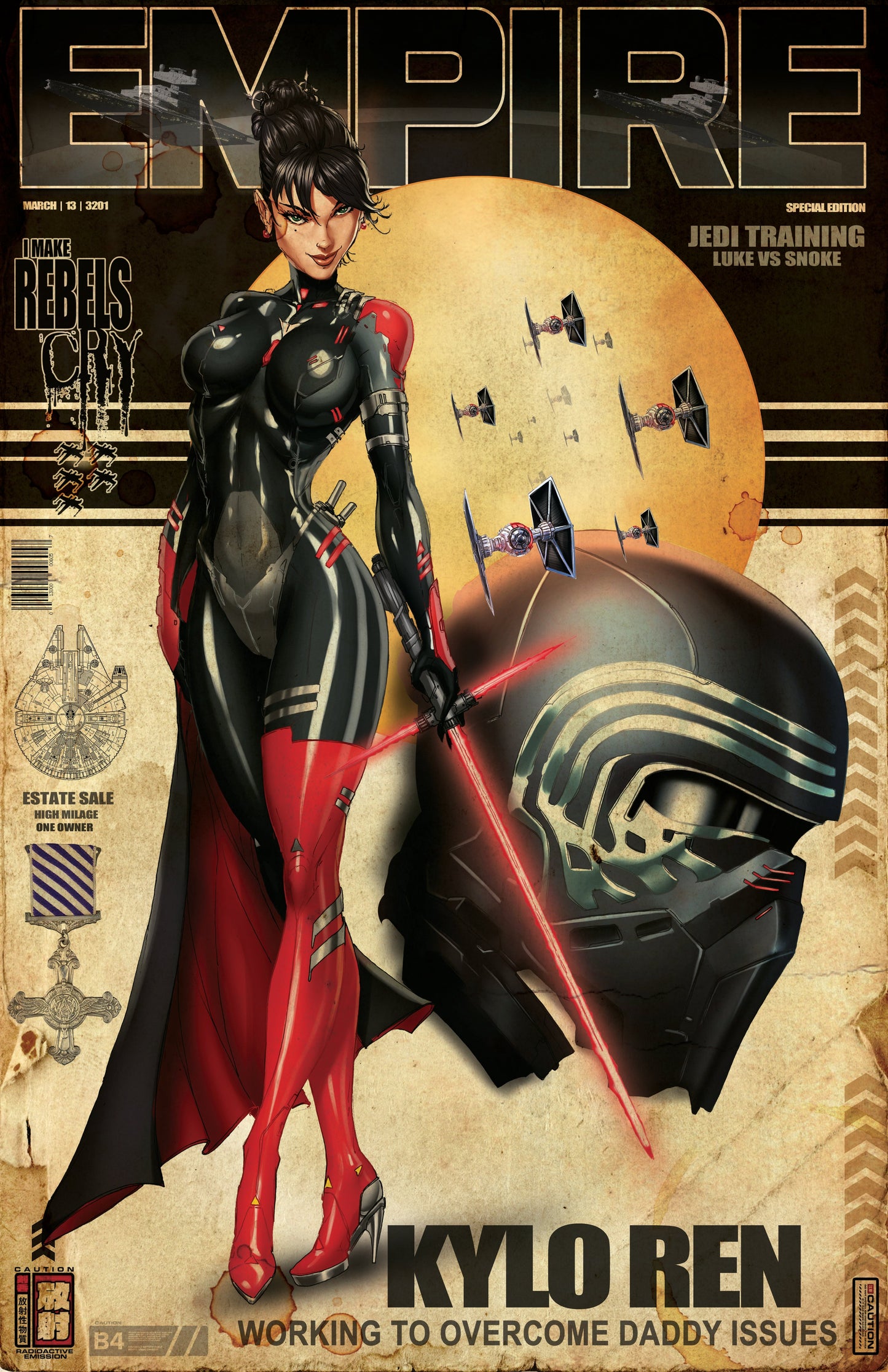 Retro Kylo Ren Print