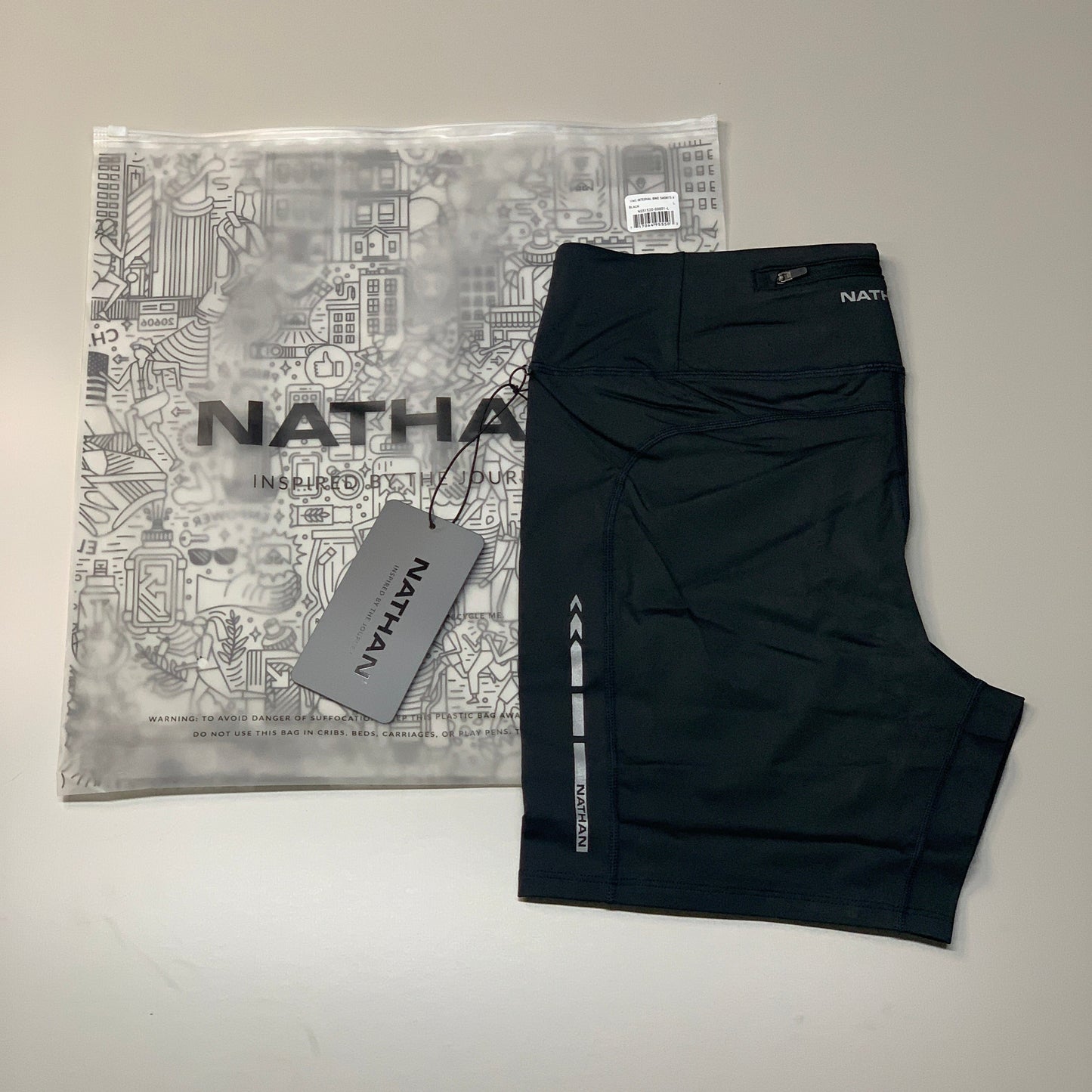 NATHAN Interval 6" Inseam Bike Short Women's Black Size XS NS51520-00001-XS