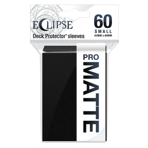 Eclipse Matte Small Deck Protector Sleeves (60ct) (Jet Black)