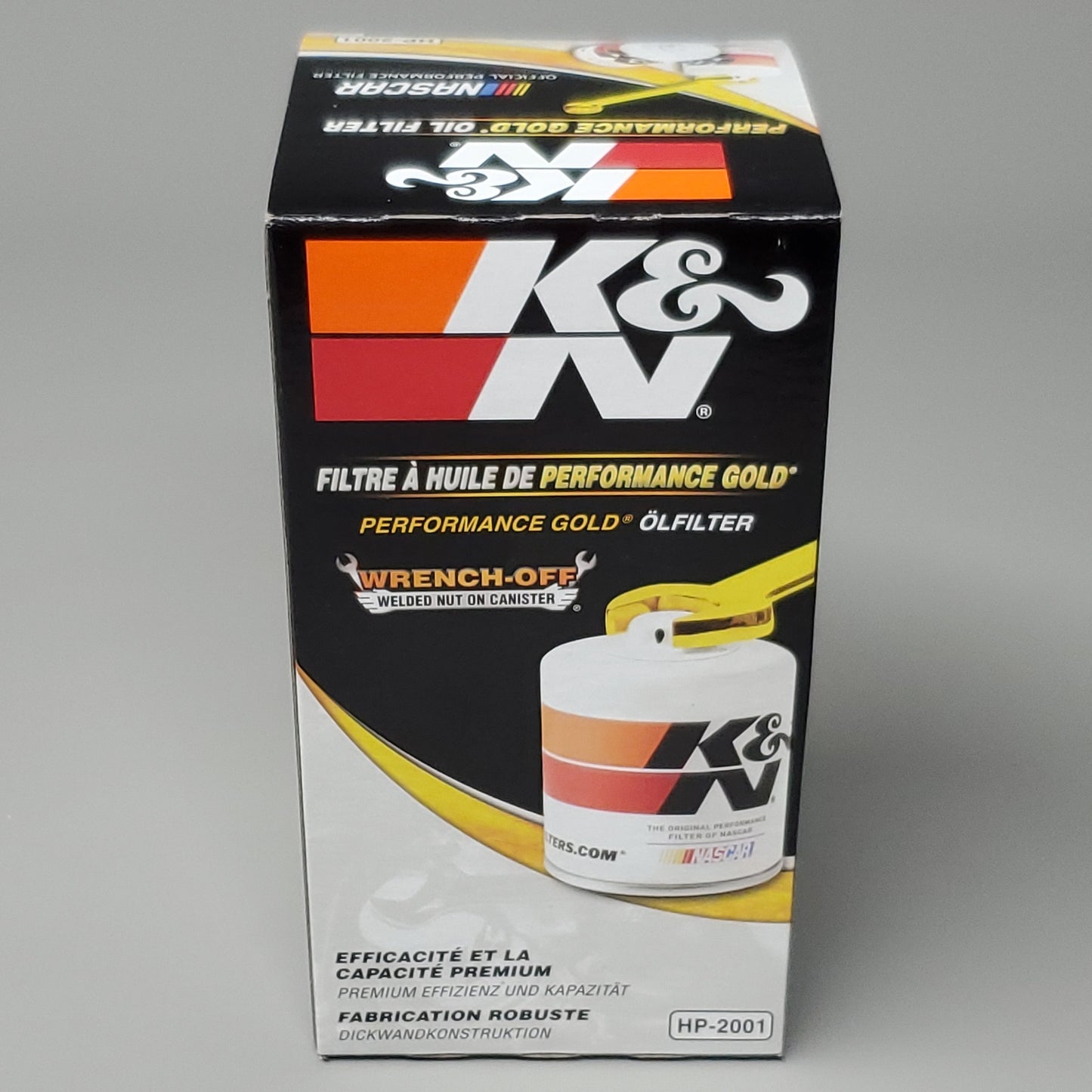 K&N Premium Performance Gold Replacement Oil Filter HP-2001 (New)