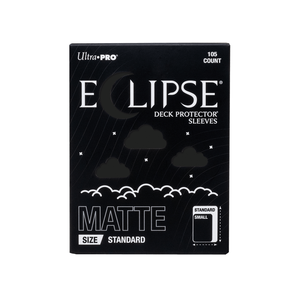 ECLIPSE® Matte Standard DECK PROTECTOR® Sleeves: Jet Black - 105ct