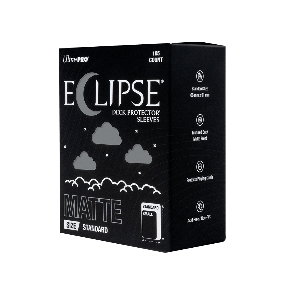 ECLIPSE® Matte Standard DECK PROTECTOR® Sleeves: Smoke Grey - 105ct
