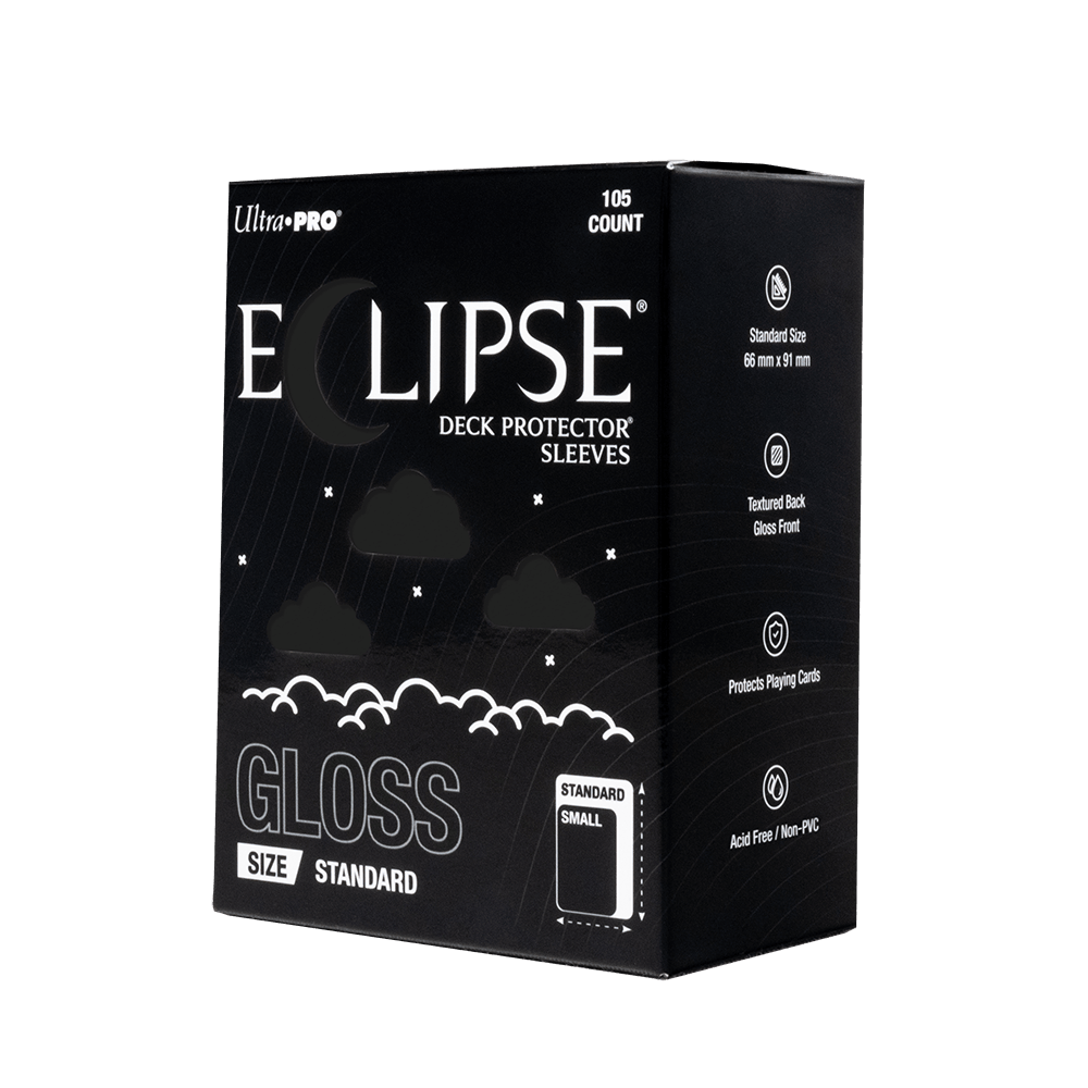 ECLIPSE® Gloss Standard DECK PROTECTOR® Sleeves: Jet Black - 105ct