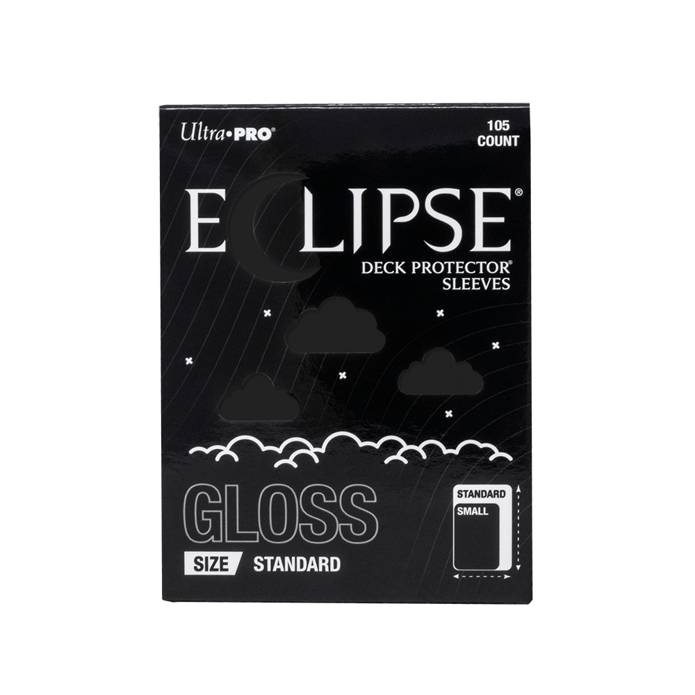 ECLIPSE® Gloss Standard DECK PROTECTOR® Sleeves: Jet Black - 105ct