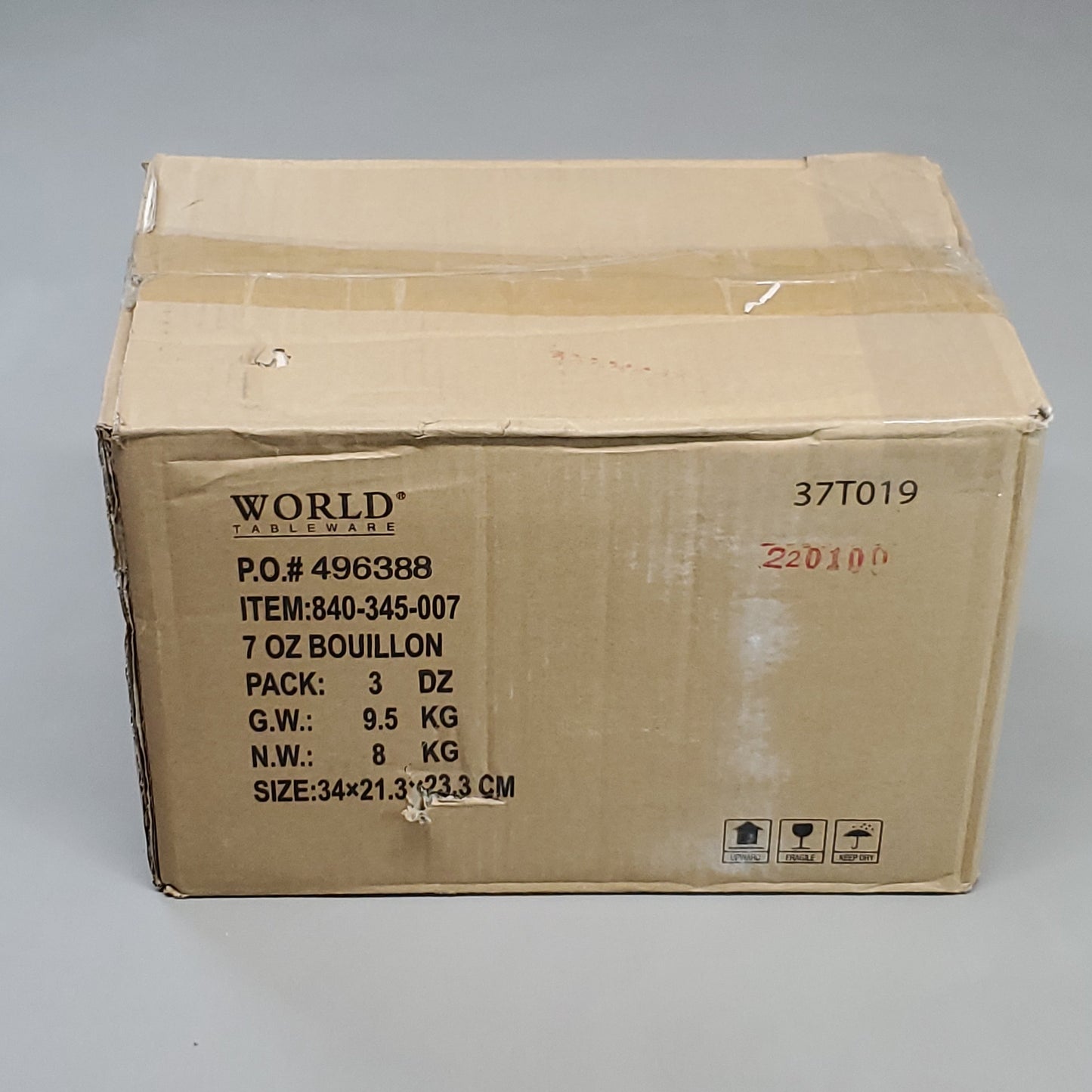 LIBBEY WORLD TABLEWARE 3 Dozen (36) Porcelana Bouillon 7 oz 840-345-007 (New)