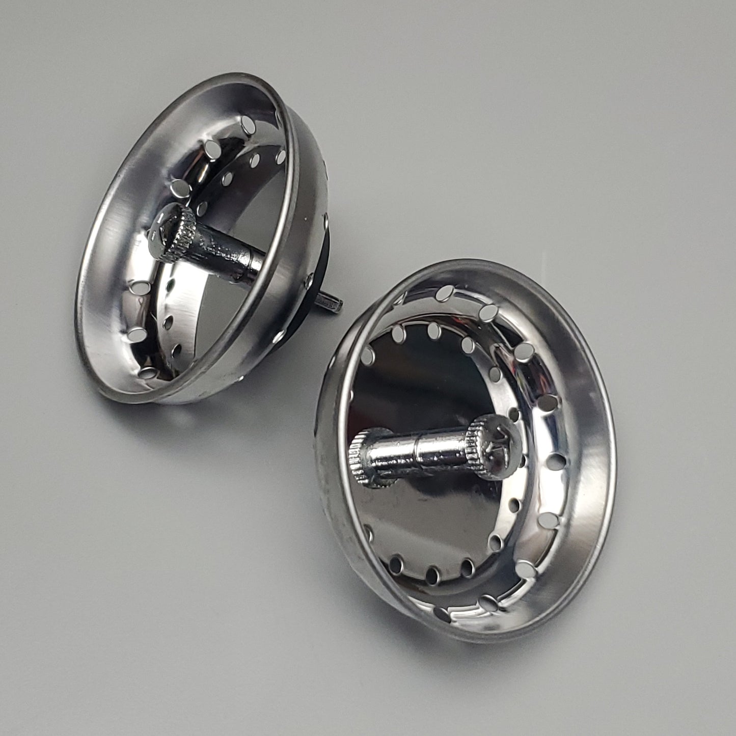 KEENEY 2 PK Strainer Baskets Fixed Post Stainless Steel Finish 3.5" K22022 (New)