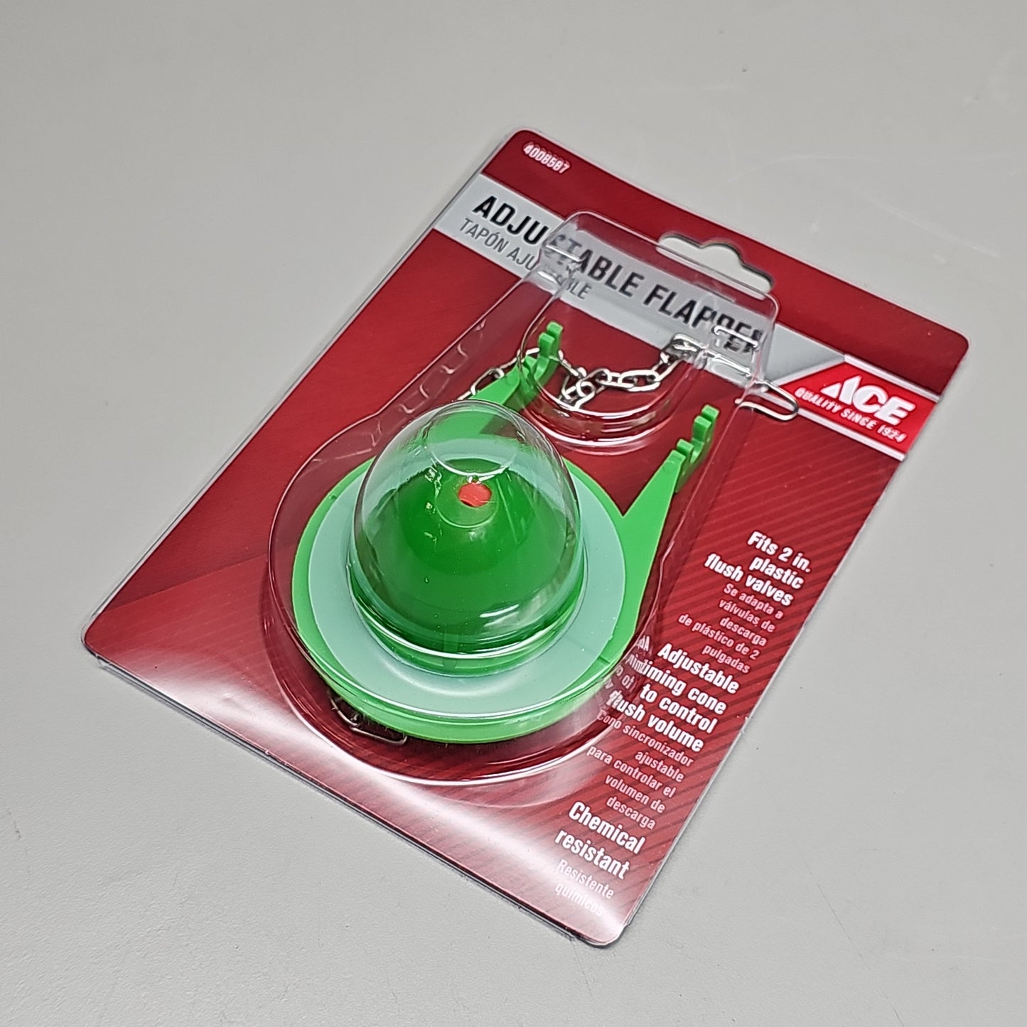 ACE Adjustable Flapper for Toilet Plastic 2" 24-Pk ACE836-79 4008587 (New)