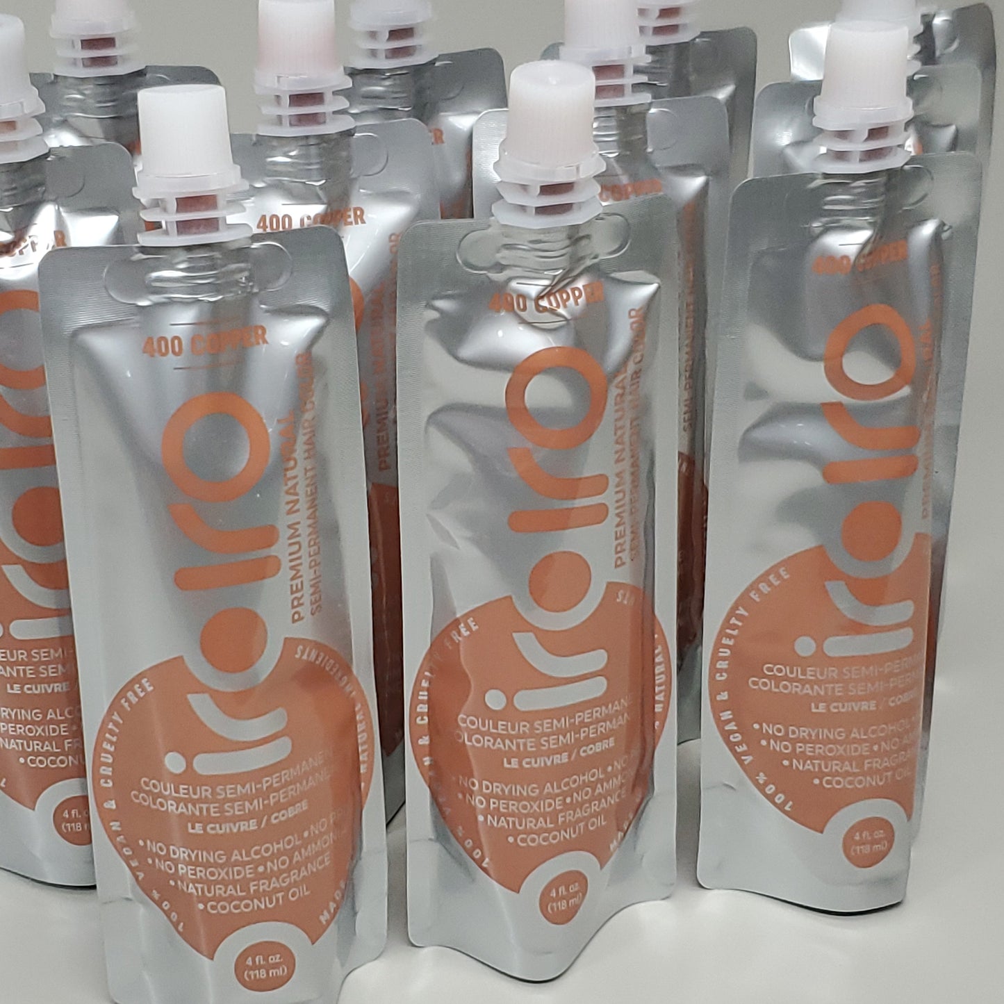 IROIRO 12 PK! Premium Natural 400-Copper Semi Permanent Hair Color 4 fl oz (New)