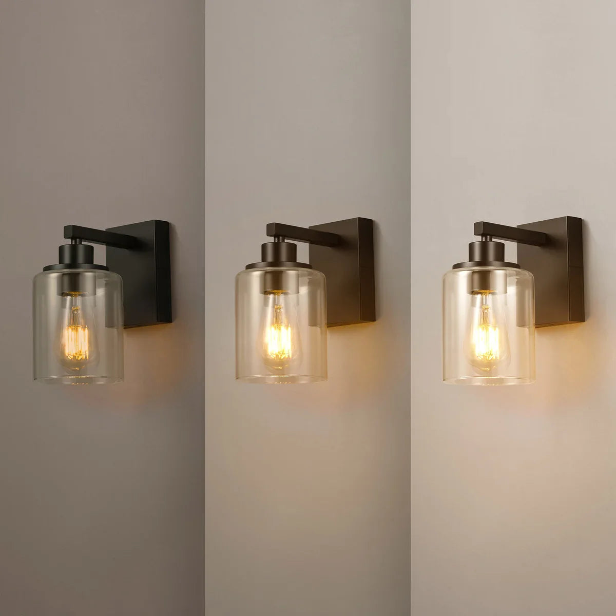 Globe Electric Rechargeable Glass Wall Sconce 1 Pack