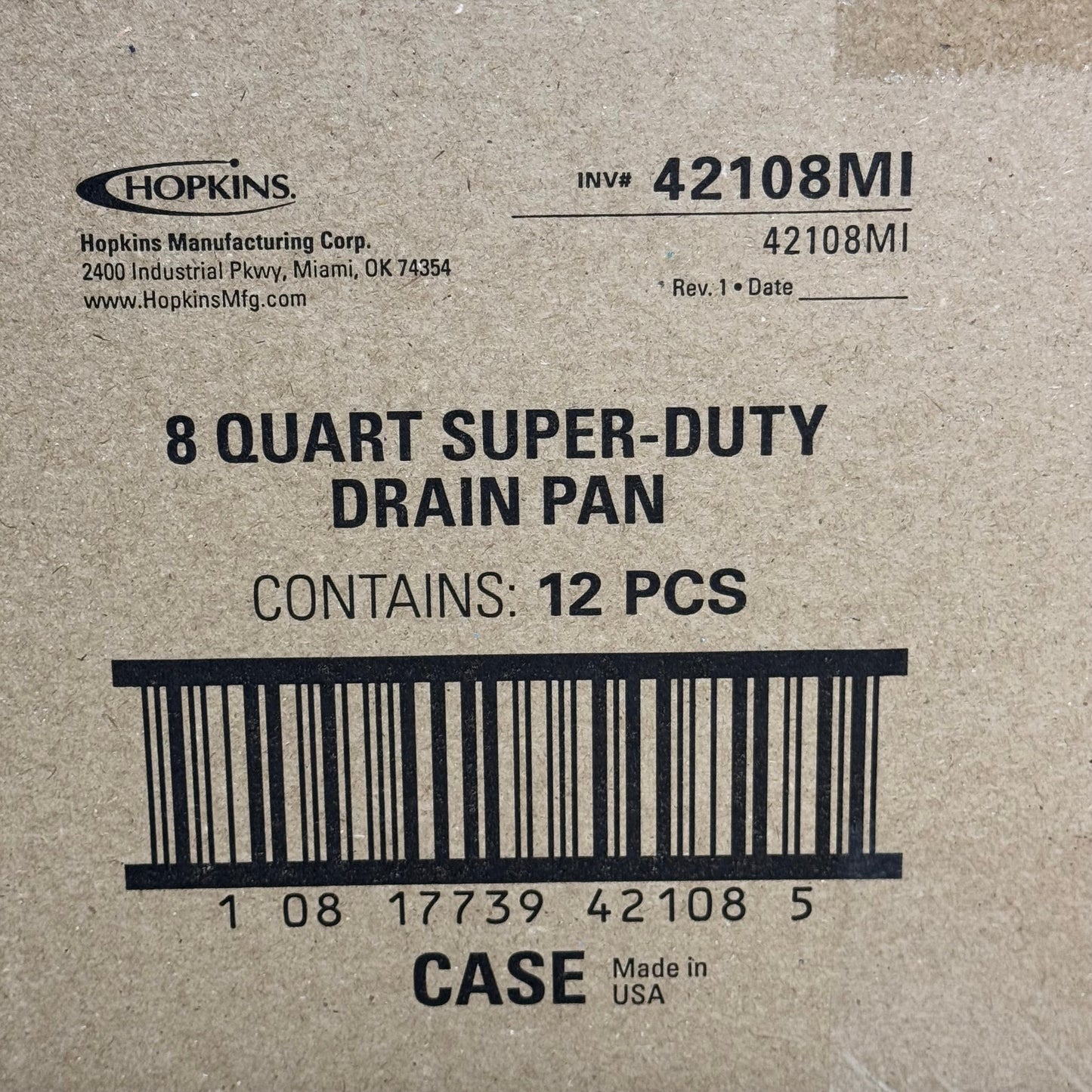 FLOTOOL (12 PACK) 8 Quart Drain Pan Sz 16.5” L x 15” W x 4” H, Black 42108MI