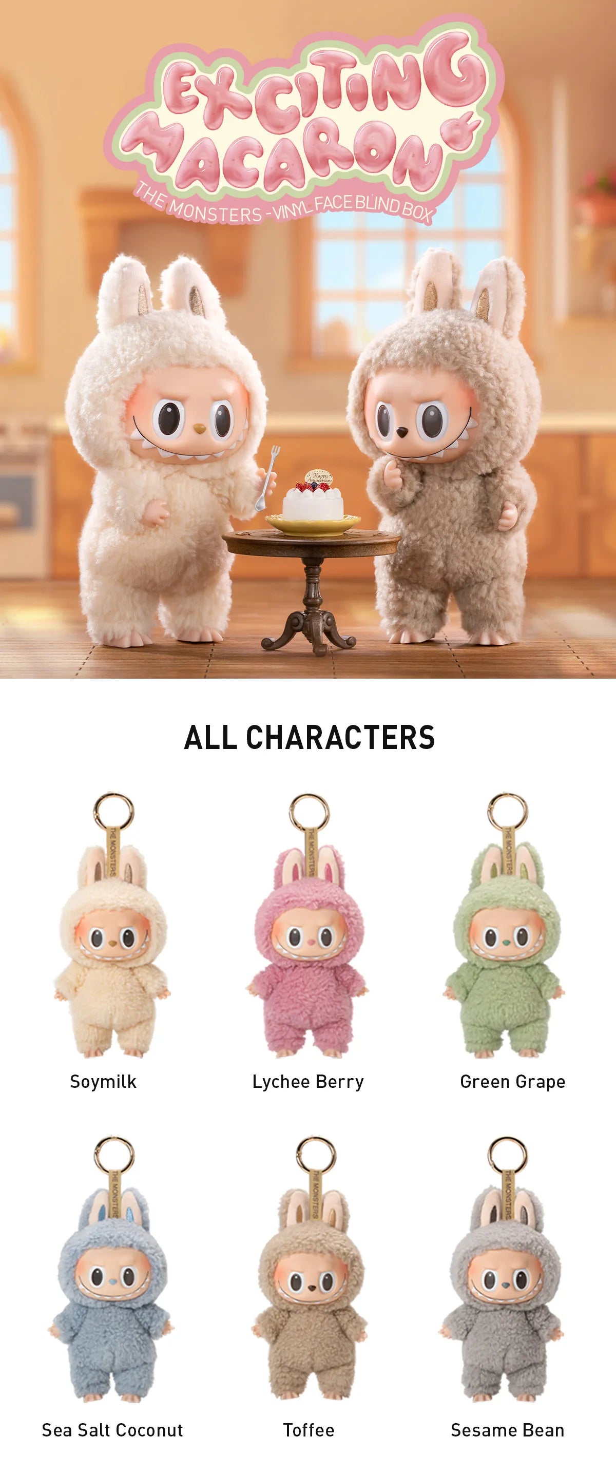 [IN STOCK] POPMART THE MONSTERS - Exciting Macaron Vinyl Face Blind Box Labubu (SEALED)