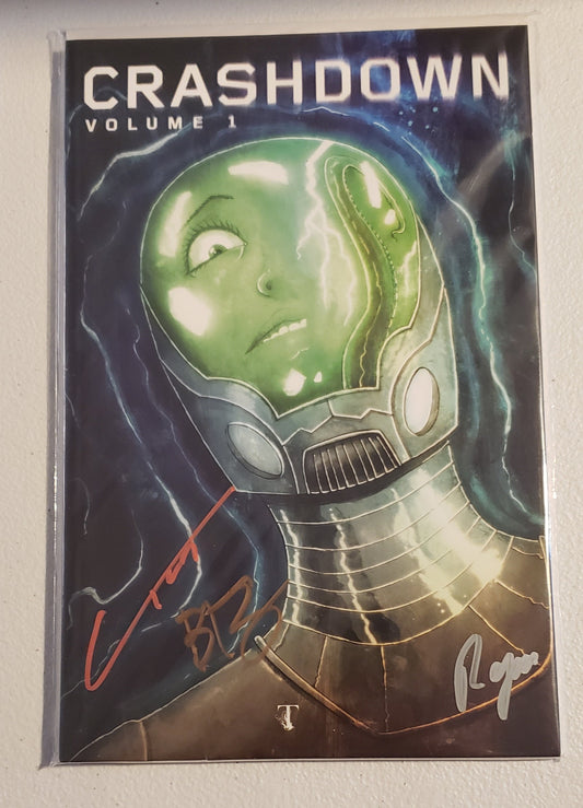 CRASHDOWN Vol 1- Cover *3x Signed* By Ben Templesmith, Comic Tom & Ryan Sargeant W/COA