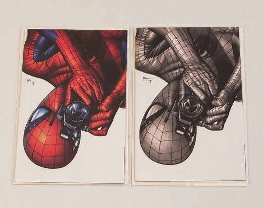 Amazing Spider-Man #1 C2E2 Exclusive Color & BW Virgin "Secret Drop" Cover by Mico Suayan LTD 500