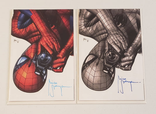 Amazing Spider-Man #1 C2E2 Exclusive Color & BW Virgin "Secret Drop" Both Signed by Mico Suayan LTD 500 w/COA