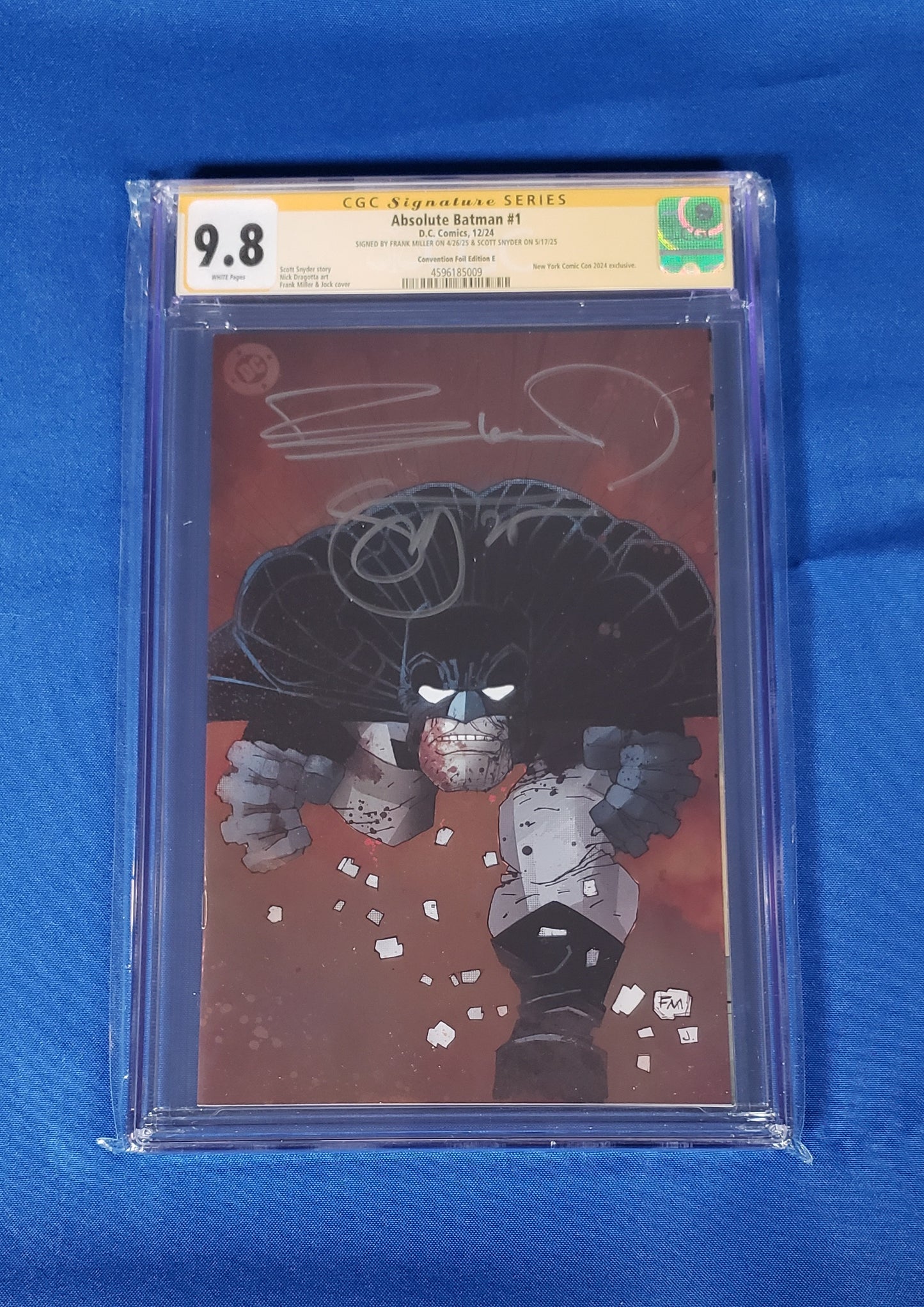 Absolute Batman #1: CGC 9.8 NYCC Foil E • Miller/Snyder Signed