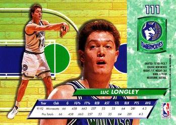 1992-93 Fleer Ultra Luc Longley #111 Minnesota Timberwolves