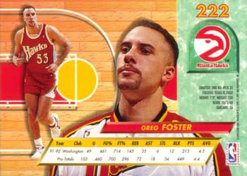 1992-93 Fleer Ultra Greg Foster #222 Atlanta Hawks