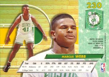 1992-93 Fleer Ultra Marcus Webb RC #230 Boston Celtics