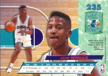 1992-93 Fleer Ultra David Wingate #235 Charlotte Hornets