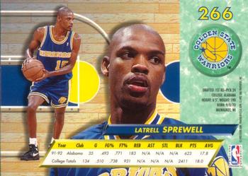 1992-93 Fleer Ultra Latrell Sprewell RC #266 Golden State Warriors